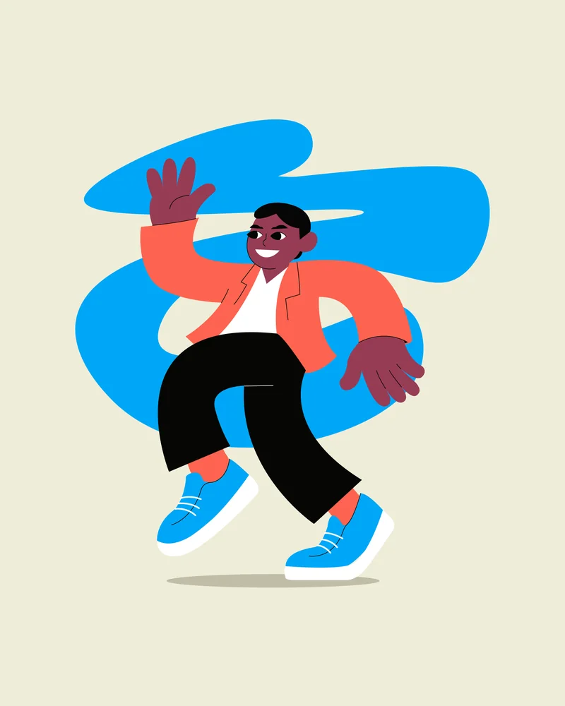 Illustration : un passager souriant fait coucou